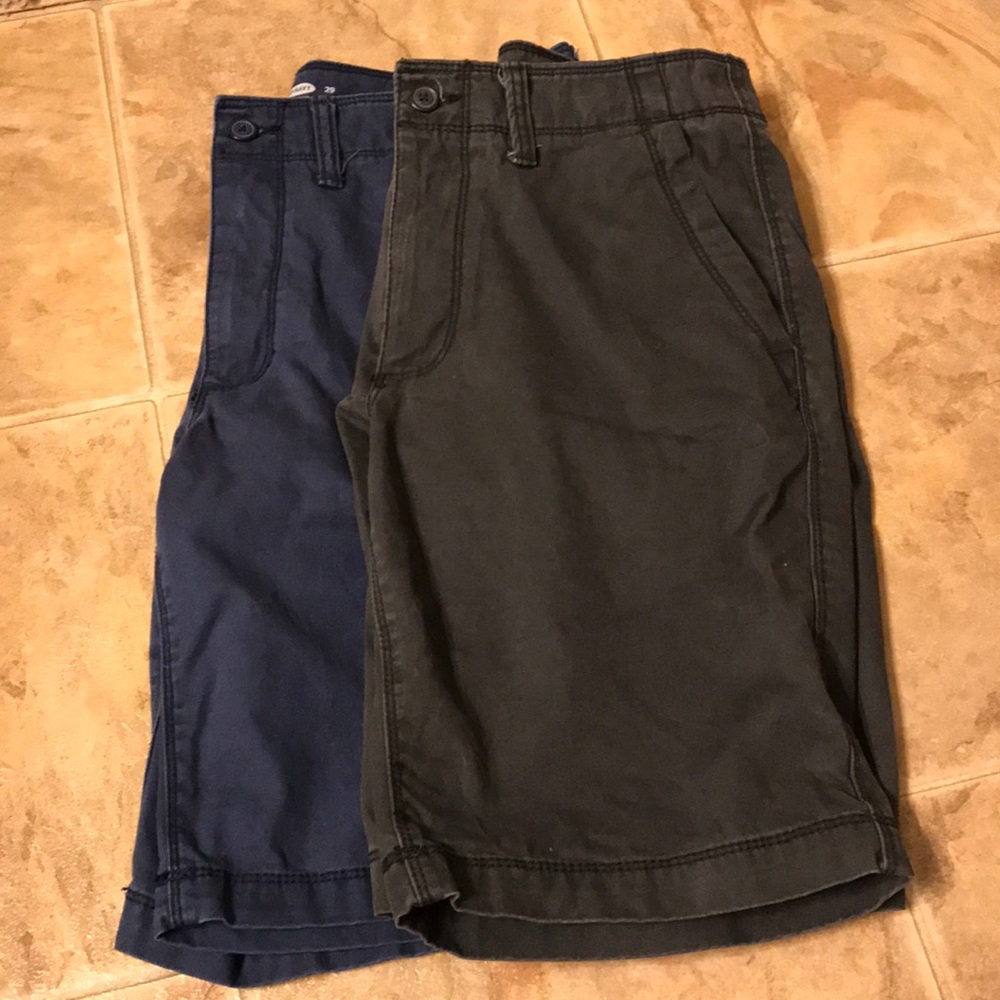 Men’s gray and navy shorts worn once
